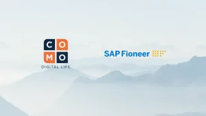 COMO logo and SAP Fioneer logo