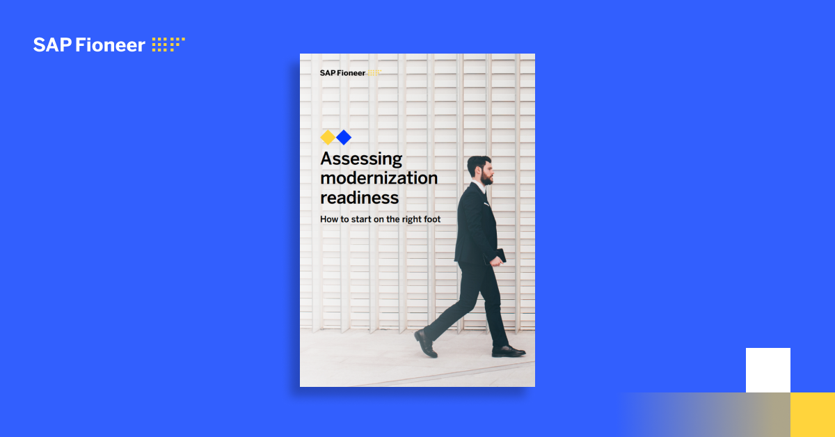 Ebook on assessing finance modernization needs by SAP Fioneer.